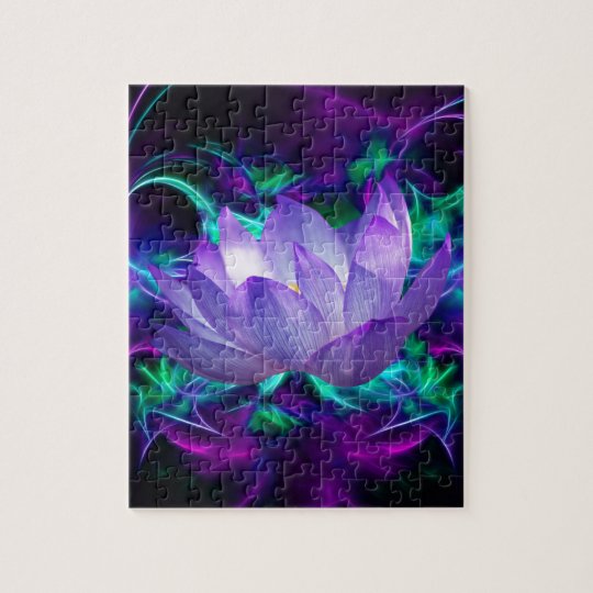 Purple lotus flower and its meaning jigsaw puzzle | Zazzle.com