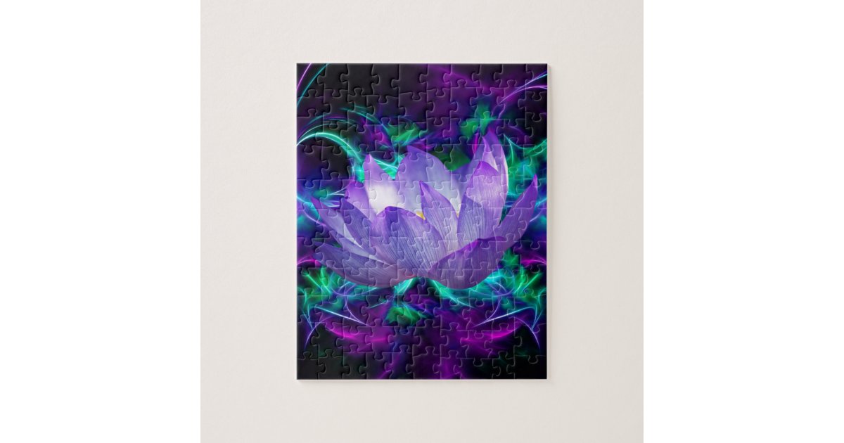 Purple lotus flower and its meaning jigsaw puzzle | Zazzle