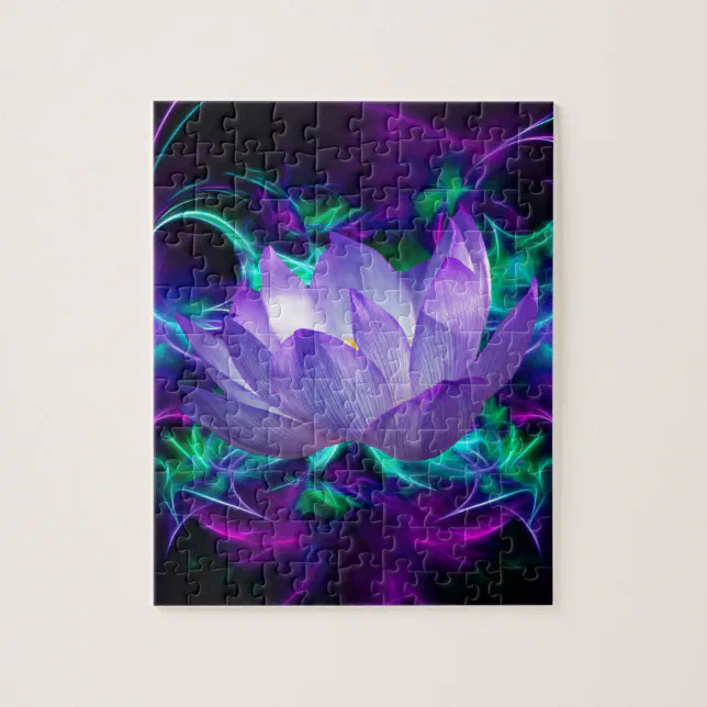 Purple lotus flower and its meaning jigsaw puzzle | Zazzle