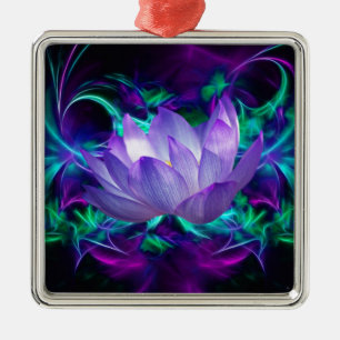 Purple lotus flower and its meaning metal ornament