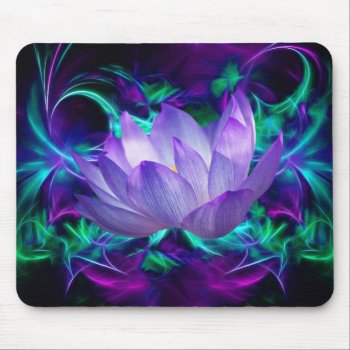 Purple Lotus Flower And Its Meaning Mouse Pad by laureenr at Zazzle