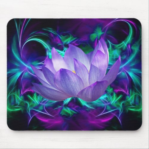 Purple lotus flower and its meaning mouse pad