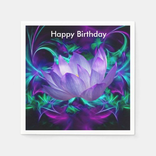Purple lotus flower and its meaning paper napkins
