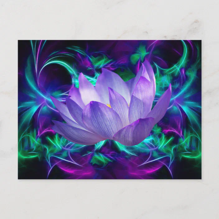 Flashing light base Purple Lotus with  Bunny