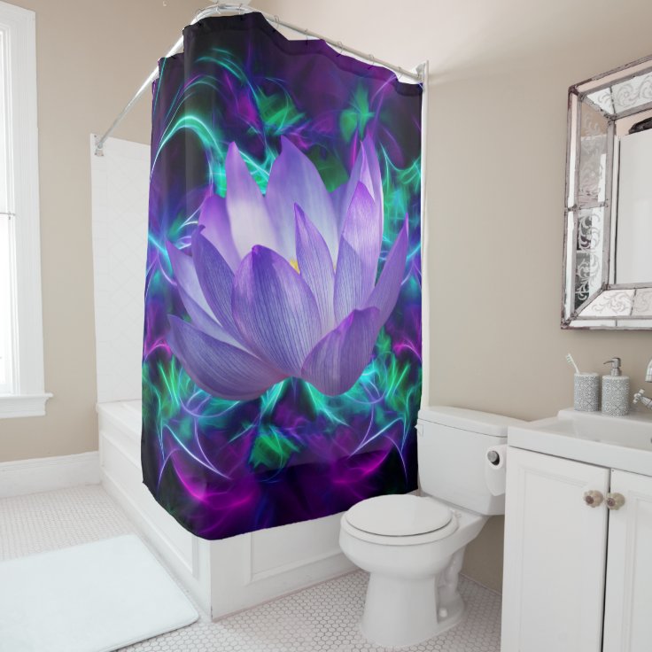 Purple lotus flower and its meaning shower curtain Zazzle