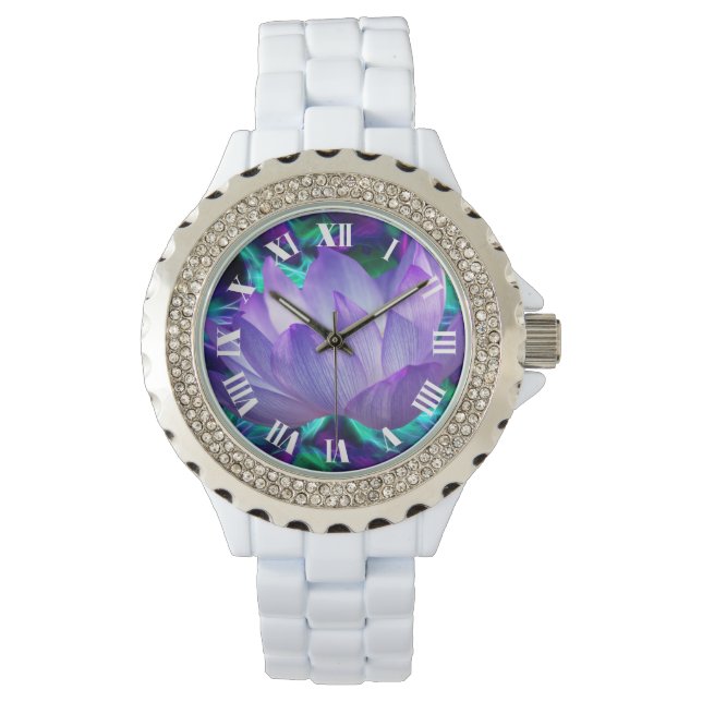 Purple lotus flower and its meaning watch (Front)