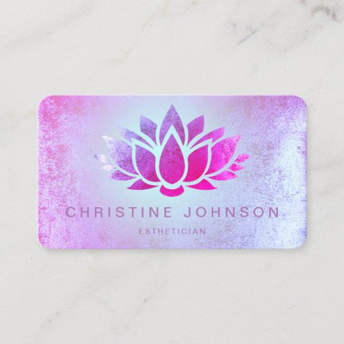purple lotus flower business card