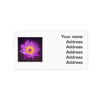 Purple Lotus Flower Label