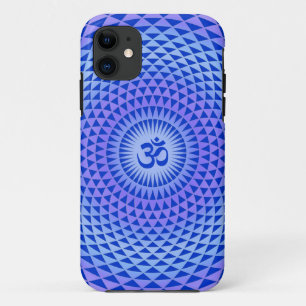Purple Lotus flower meditation wheel OM iPhone 11 Case
