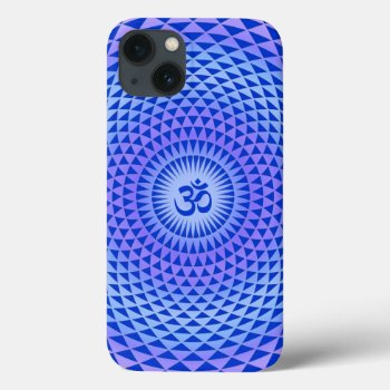 Purple Lotus Flower Meditation Wheel Om Iphone 13 Case by mystic_persia at Zazzle