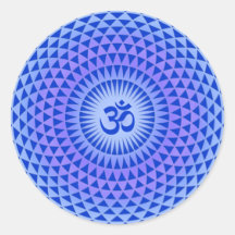 Purple Lotus flower meditation wheel OM