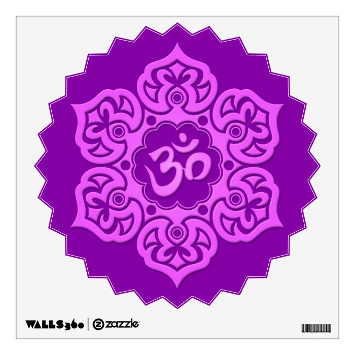 Purple Lotus Flower Om Room Graphics