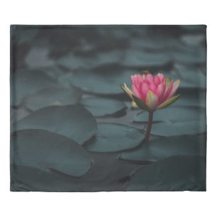 PURPLE LOTUS FLOWER ON WATER DUVET COVER