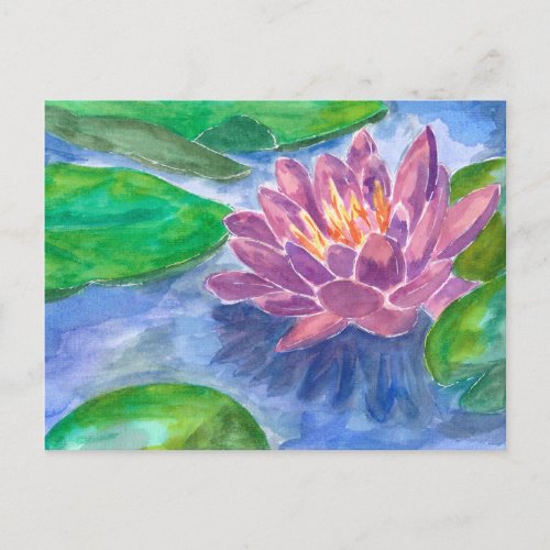 Purple Lotus Flower Postcard