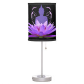Purple Lotus Flower Yoga Meditation Zen Table Lamp (Left)