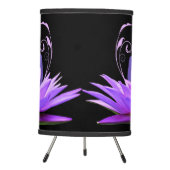 Purple Lotus Flower Yoga Meditation Zen Tripod Lamp (Front)