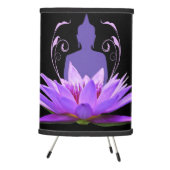 Purple Lotus Flower Yoga Meditation Zen Tripod Lamp (Right)
