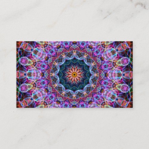 Purple Lotus kaleidoscope Business Card