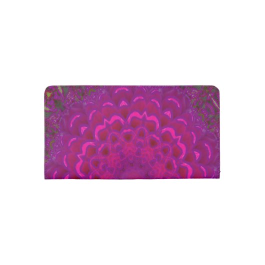Purple Lotus Kaleidoscope Check Book Cover (Back)