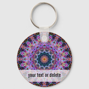Purple Lotus kaleidoscope Keychain