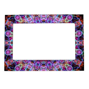 Purple Lotus kaleidoscope Magnetic Picture Frame