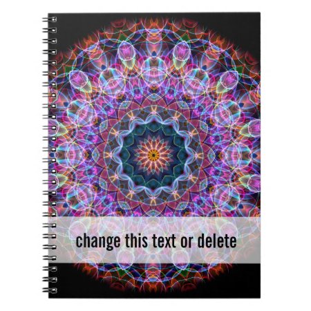 Purple Lotus Kaleidoscope Notebook