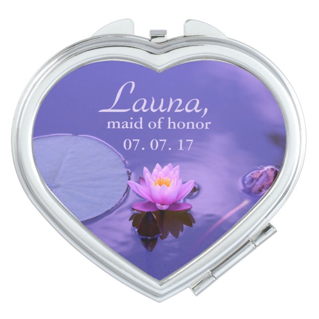 Purple Lotus Maid of Honor Vanity Mirror (Front)