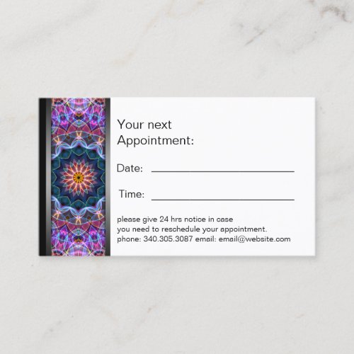 Purple Lotus Mandala appointment card
