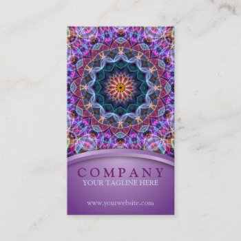 Purple Lotus Mandala Appointment Card by WavingFlames at Zazzle