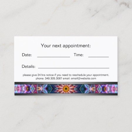 Purple Lotus Mandala Appointment Card