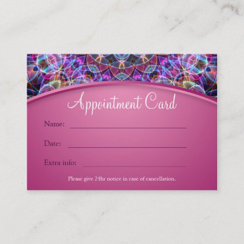 Purple Lotus Mandala Appointment Card _ pink