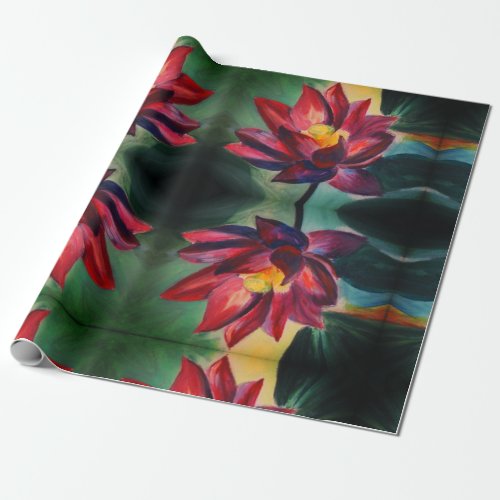 Purple Lotus Matte Wrapping Paper