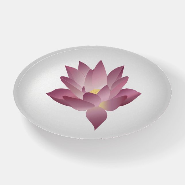 purple lotus Paperweight classic simple office hom (Front)