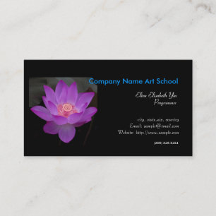 purple lotus, waterlily business card