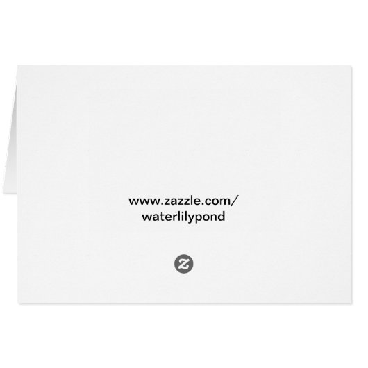 Purple Lotus Waterlily Card (Back Horizontal)