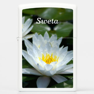 Purple Lotus Waterlily Zippo Lighter