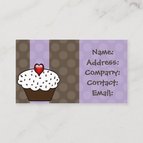 cupcake business Cards