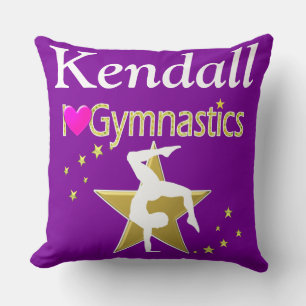 PURPLE LOVE GYMNASTICS PILLOW