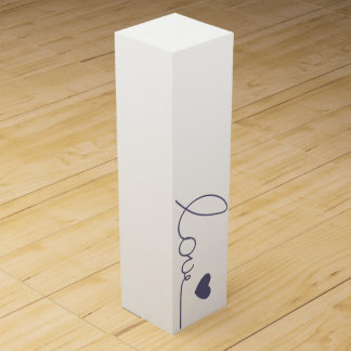 Purple Love Heart Wine Box