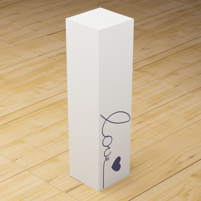 Purple Love Heart Wine Box (Front)