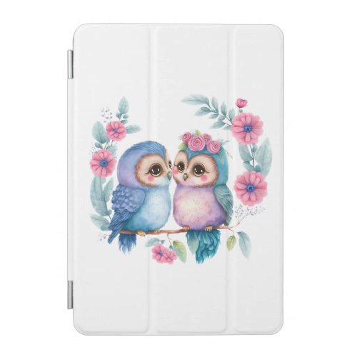Purple Love Owls A Cute and Romantic iPad Mini Cover