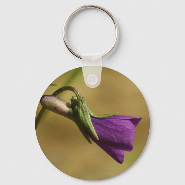 Purple Love (purple flower) keychain (Front)