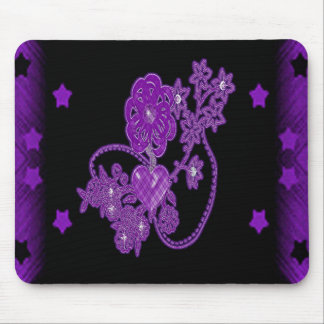 Purple Love Scene Mouse Pad