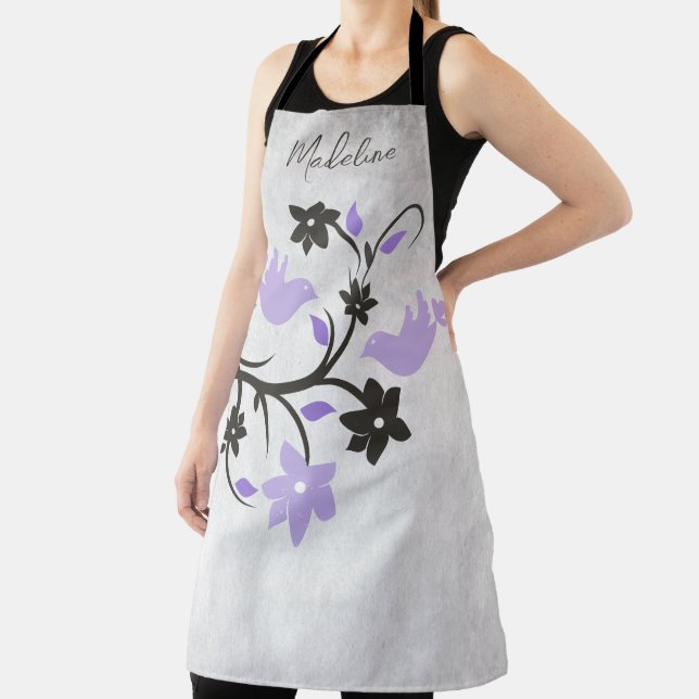 Purple Lovebirds Apron (Insitu)