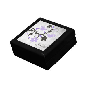 Purple Lovebirds Personalized Gift Box