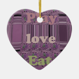 Purple Loves & Play Eat Africa South Traditional Ceramic Ornament