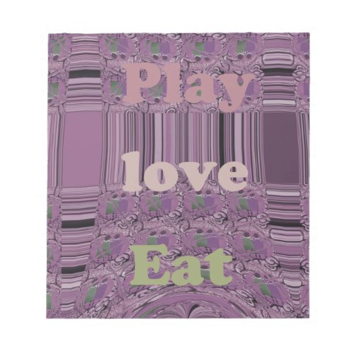 Purple  Loves   Play Eat Africa South Traditional Notepad
