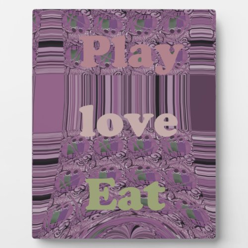 Purple  Loves   Play Eat Africa South Traditional Plaque