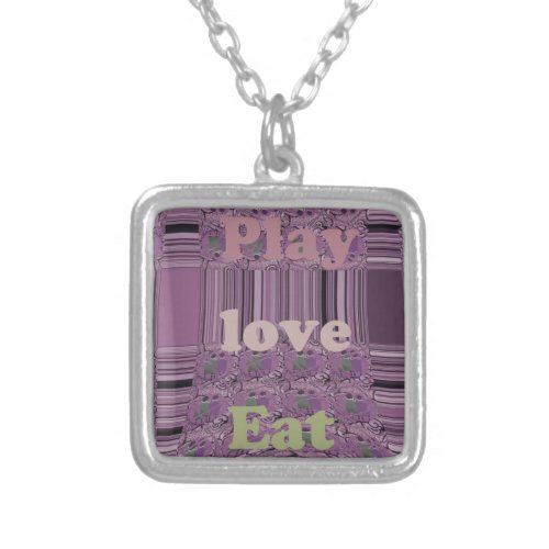 Purple  Loves   Play Eat Africa South Traditional Silver Plated Necklace