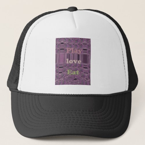 Purple  Loves   Play Eat Africa South Traditional Trucker Hat